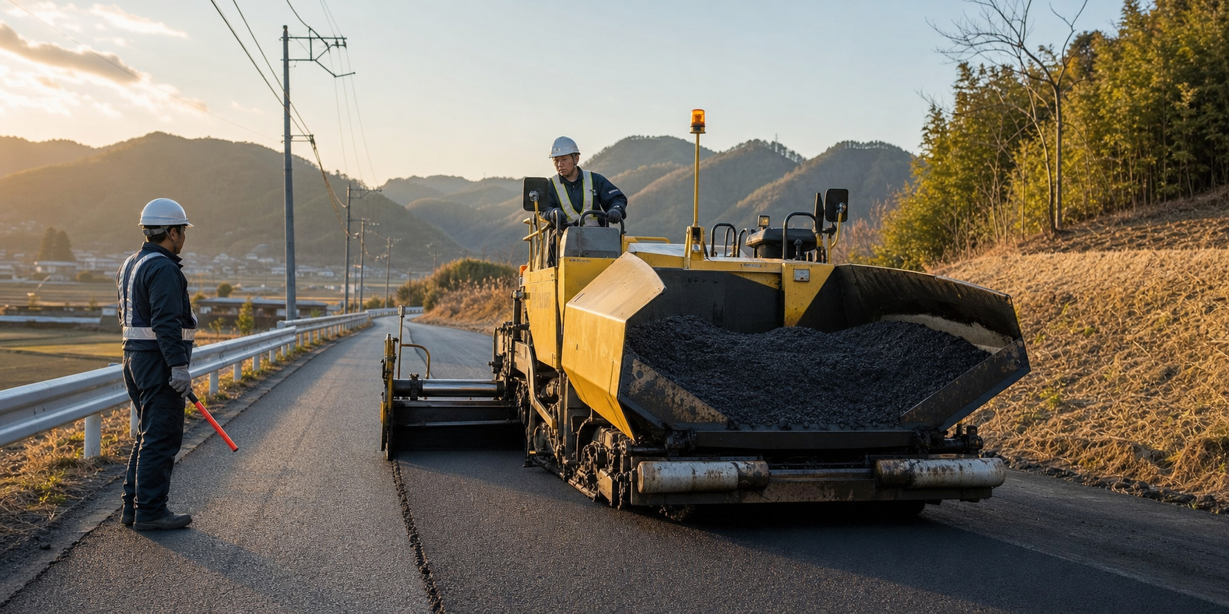 日本の道路舗装工事